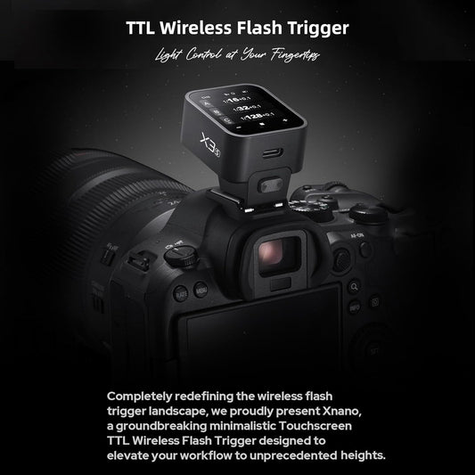 GODOX X3-S 2.4G Wireless Flash Trigger Transmitter TTL Autoflash with Large OLED Touchscreen Multiple Flash Modes with USB Port 32 Channels 16 Groups Compatible with Sony Cameras - PuriLite