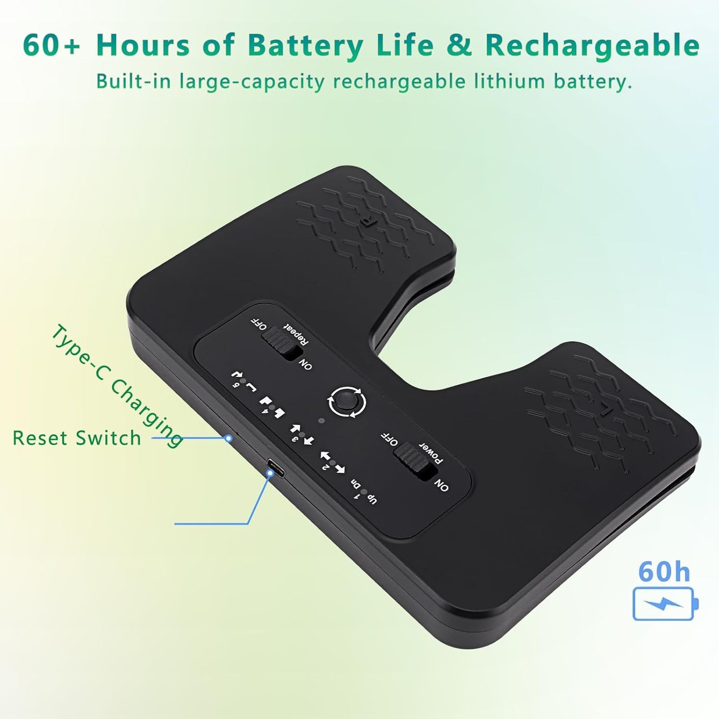 Yueyinpu Wireless Foot Pedal Hands-Free Music Page Turner for Tablets Smartphones Rechargeable Anti-Skid Pad (Classic)