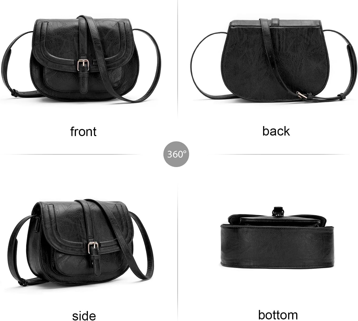 Crossbody Bags for Women Small Over the Shoulder Saddle Purses and Boho Cross body Handbags,Vegan Leather