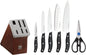 HENCKELS Definition 7 Piece Kitchen Knife Block Set - Professional Cutlery Set, Self Sharpening Knife Block for Chopping, Slicing, Dicing & Cutting