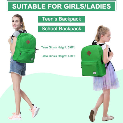 School Backpack for Kids, VASCHY Lightweight Water Resistant Casual Schoolbag Daypack for Men Women Teen Boys Girl Bookbag