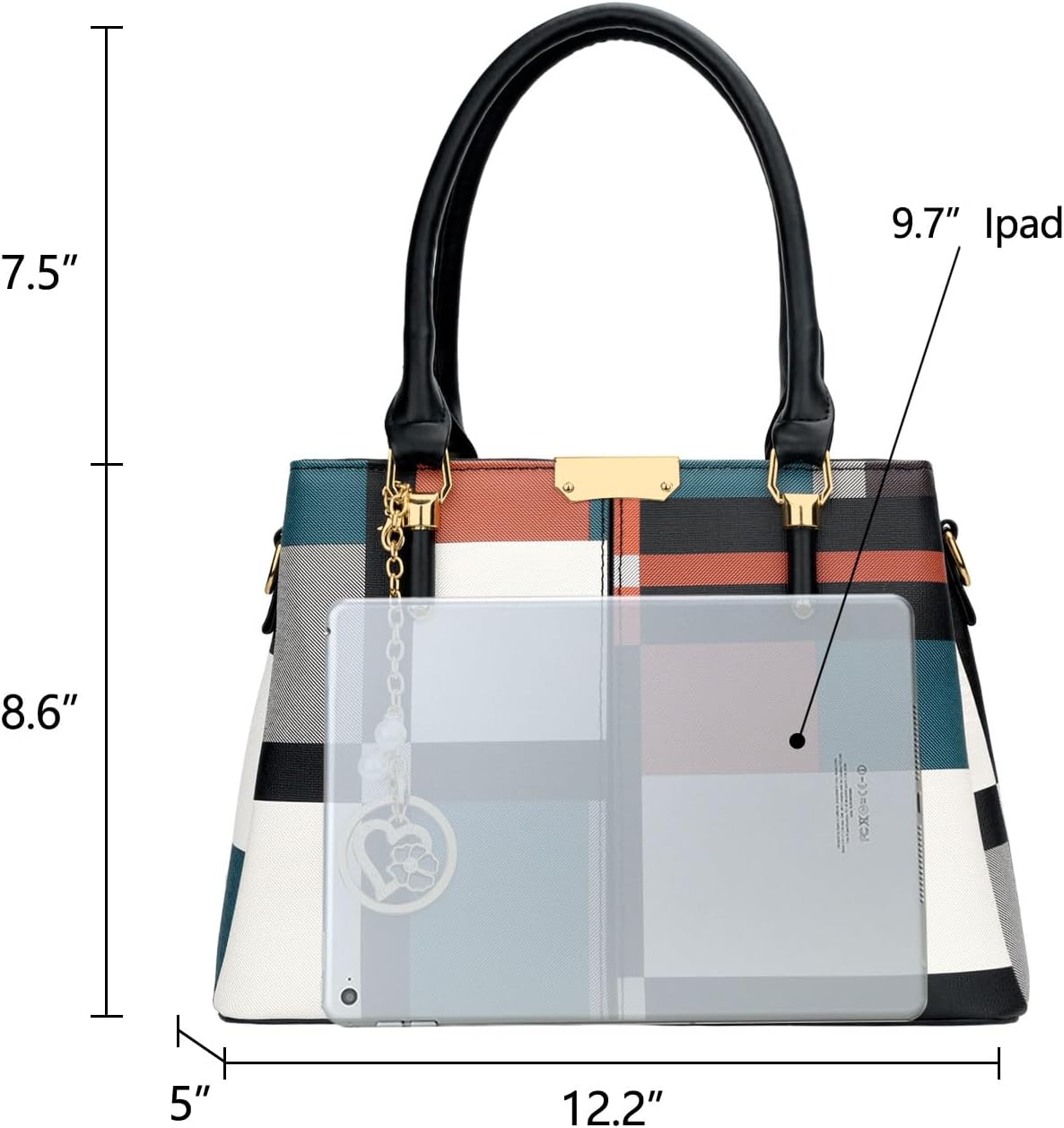 KKXIU Trendy Tote Bag for Women Lightweight Oxford Big Capacity Shoulder Purses and Handbags