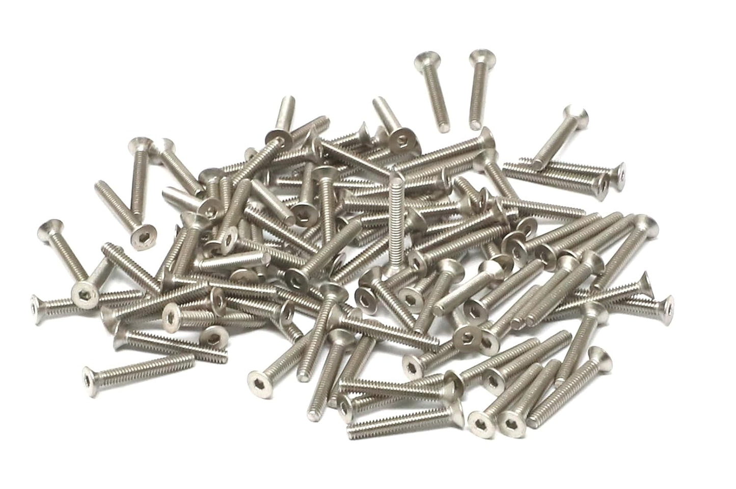 iexcell 5 Pcs M8 x 80mm Thread Pitch 1.25 mm Stainless Steel 304 Hex Socket Flat Head Cap Screws Bolts Kit