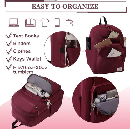 School Backpack for Men Women,Vaschy Lightweight School Bag Bookbag Casual Daypack for High School/College/Teens/Travel/Work