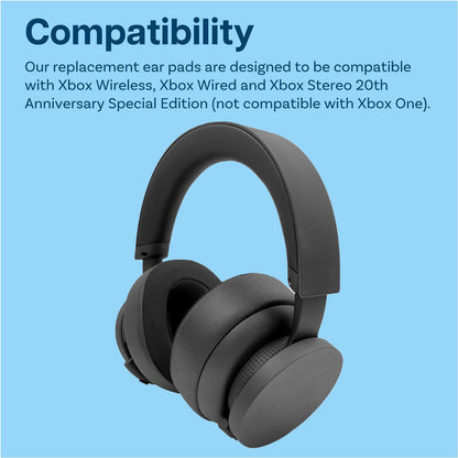 Ear Pads Replacement for Xbox Wireless, Wired, Xbox Stereo 20th Anniversary Special Edition Headphones by MMOBIEL – Cooling Gel Ear Pad Cushions - Noise Isolation Earpads Replacement – Black