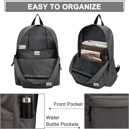 School Backpack for Kids, VASCHY Lightweight Water Resistant Casual Schoolbag Daypack for Men Women Teen Boys Girl Bookbag