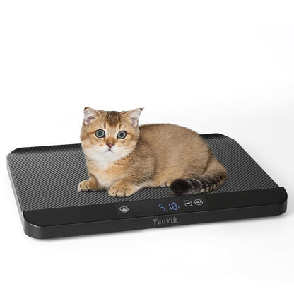 YAUYIK Digital Pet Scale, Baby Scale with Non-Slip Mat, Up to 88lb, Black