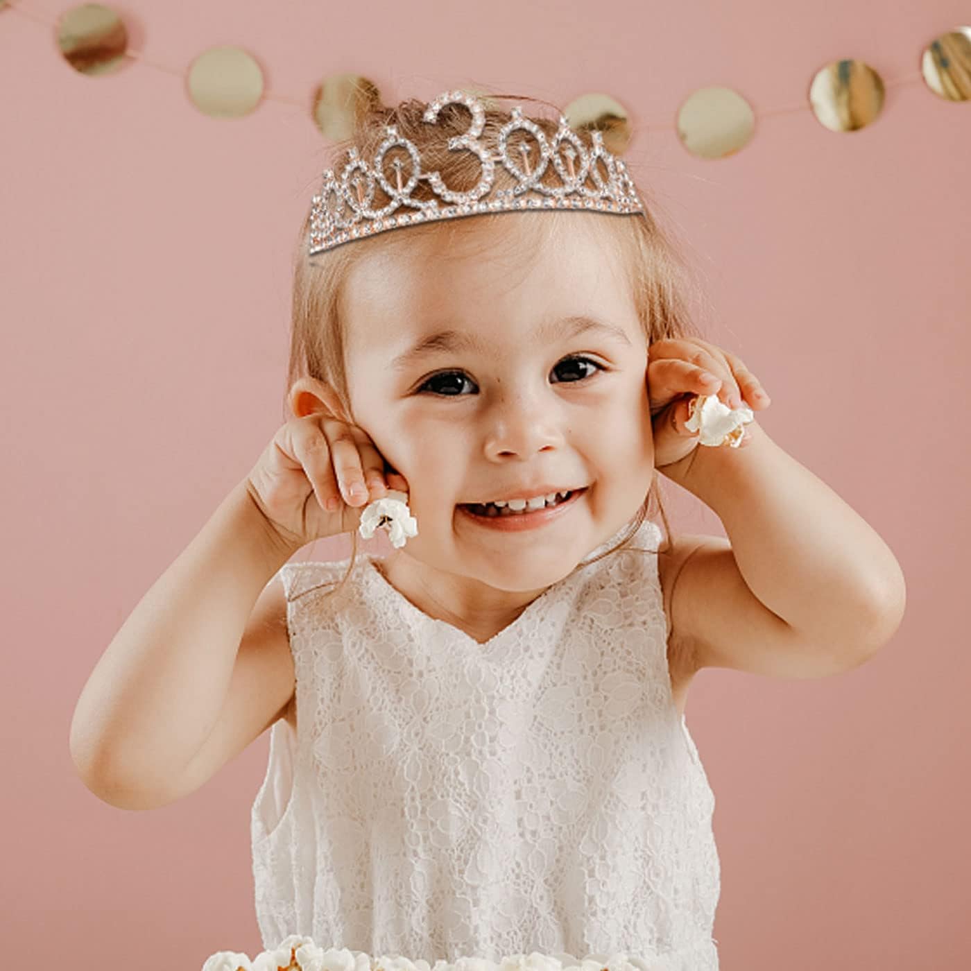 8pcs 40th Birthday Decorations gifts for Women, Including 40th Happy Birthday Cake Topper, Queen Sash with Pearl Pin, Sweet Rhinestone Tiara Crown for Women, Number Candles and Balloons (Rose Gold)