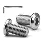 M8 x 16mm 20 PCS Flat Head Hex Socket Cap Screws Bolt, Furniture Bolts, 304 Stainless Steel 18-8, Full Thread (with Hex Spanner)