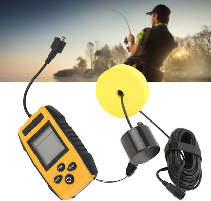 Fafeicy Sonar Fish Finder, Fish Detector, Wired Depth Finder with HD LCD Display, for Boat Fishing Kayak Saltwater