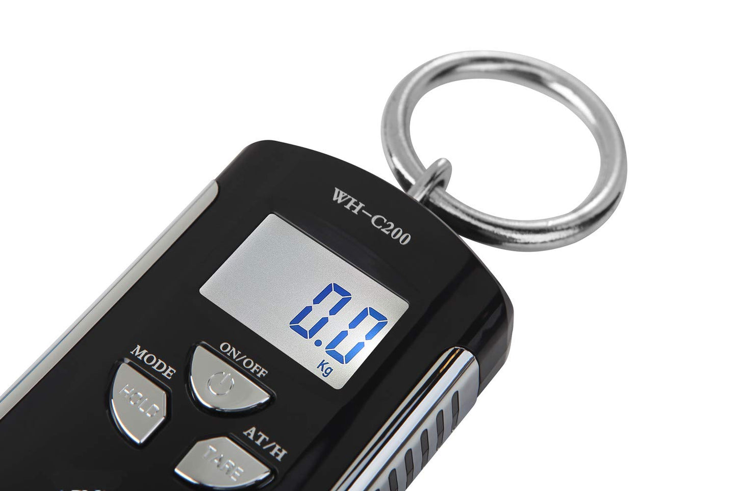 Klau Portable Mini Crane Scale 200 kg / 400 lb Heavy Duty Digital Scales LCD Display with Backlight for Home Farm Market Fishing Hunting Black and Red