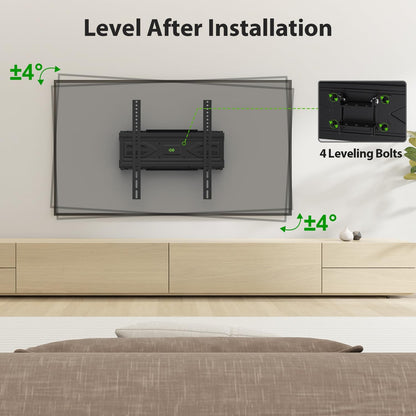 USX MOUNT Full Motion TV Wall Mount for 32-65 Inch TVs up to 99 Lbs, Wall Mount TV Bracket Smooth Swivel Extension, Articulating TV Mount Fit 12" 16" Wood Studs, Max VESA 400x400mm, XMM908
