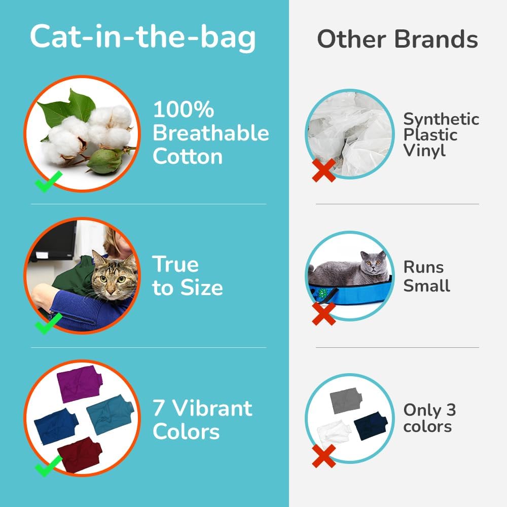 Cat-in-the-Bag Cozy Comfort Carrier - Small Caramel Pet Carrier for Cat and Cat Restraint for Medication Administration, Nail Clipping, Travel, Vet Visits, and Dental Care