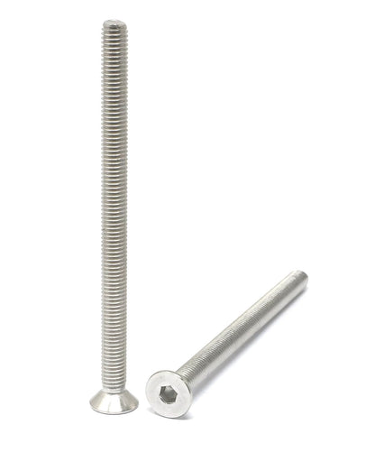 iexcell 5 Pcs M8 x 80mm Thread Pitch 1.25 mm Stainless Steel 304 Hex Socket Flat Head Cap Screws Bolts Kit