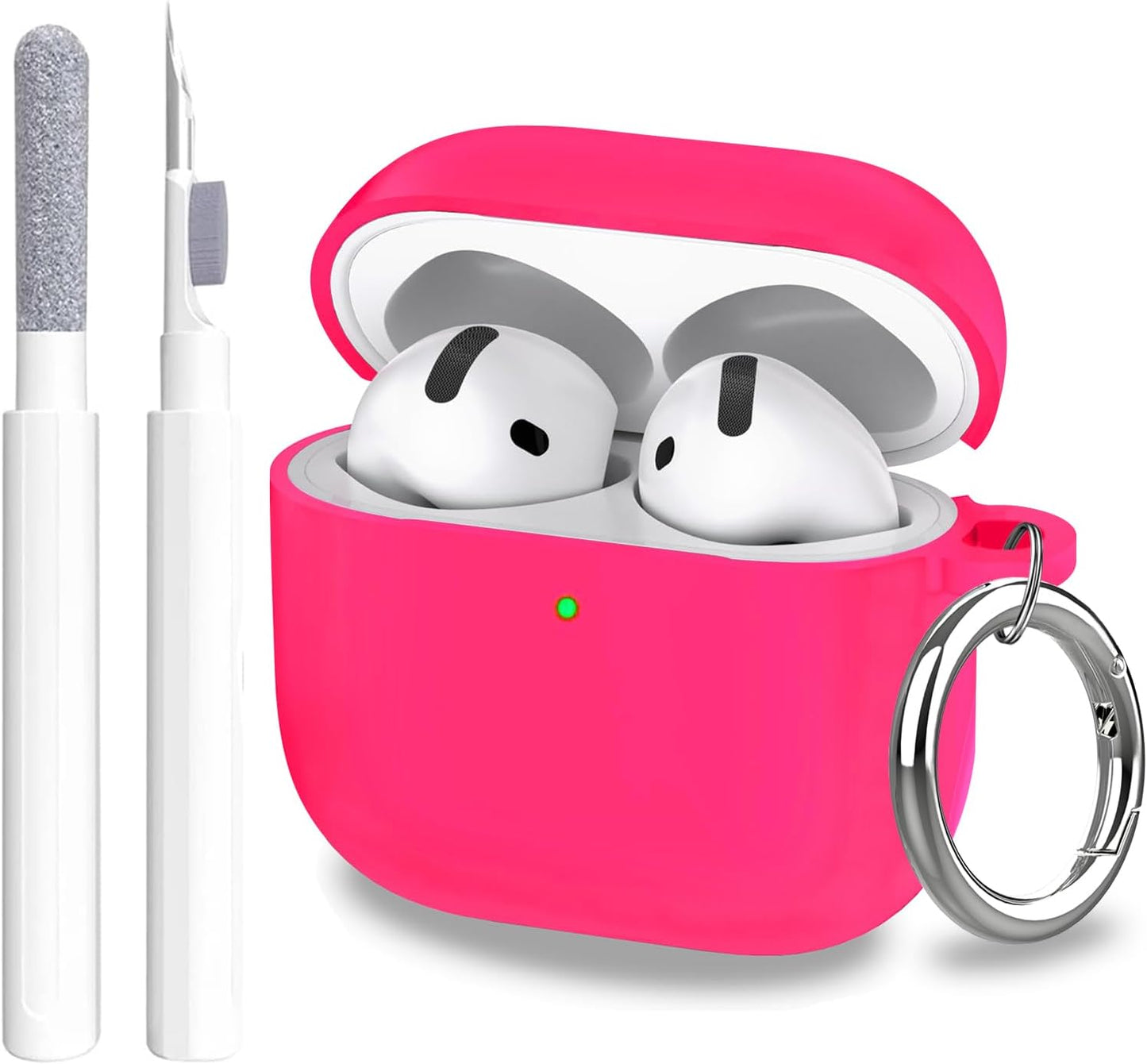 Aircawin for Airpods 4 Case Cover,Shockproof Case for Airpods 4th Generation Case Cover 2024,Premium Silicon Case with Keychain and Cleaing Pen for Airpods 4 Gen, Wireless Earphone Accessories-Blue