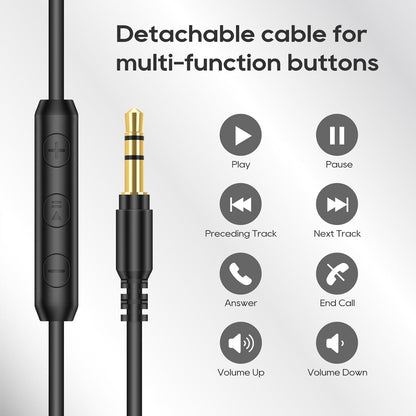 Srhythm HD75 Wired Over Ear DJ Headphone for Studio/Party/Guitar