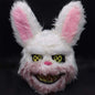 Halloween Scary Mask Bear Rabbit Bunny Mask, Bloody Plush Head Mask, Cosplay Costume Props Halloween Party Red Brown Black