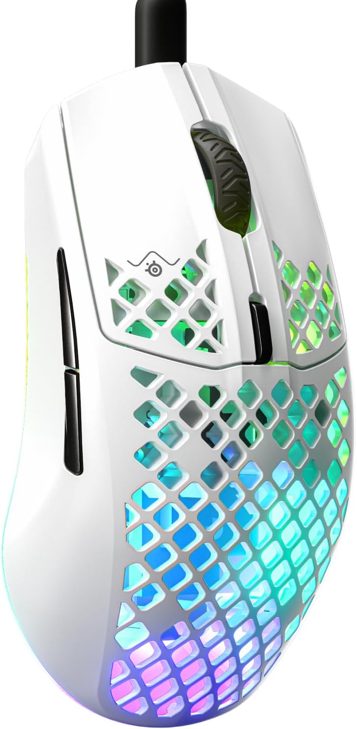 Ultra-Lightweight RGB Gaming Mouse 8500 DPI Optical Sensor Water-Resistant Honeycomb Design - PuriLite