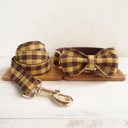 PETDURO Personalized Buffalo Plaid Dog Collar Red Black - Engraved Name and Phone Number on Black Metal Buckle - Custom for Small Medium Large Boy Girl Dogs - Add Leash Bow Tie via Customize Now