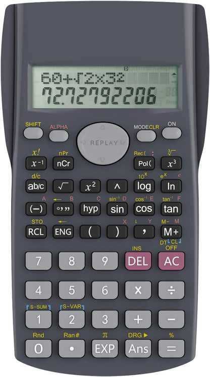 Helect 2-Line Engineering Scientific Calculator | Scientific Calculator | Engineering Calculator | School Calculator | Business Calculator | Battery Powered Calculator