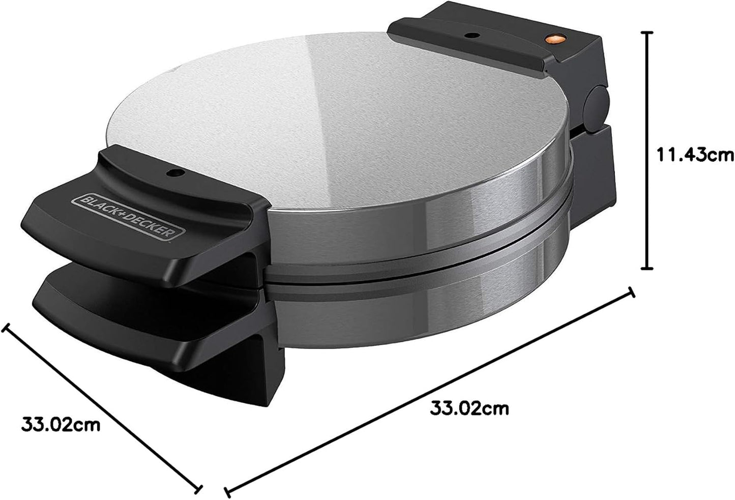 BLACK+DECKER WMB500 Belgian Waffle Maker, Stainless Steel
