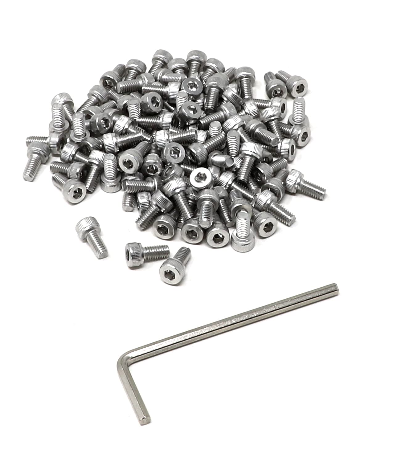iexcell 25 Pcs M6 x 20mm Thread Pitch 1 mm Stainless Steel 304 Hex Socket Head Cap Screws Bolts Kit