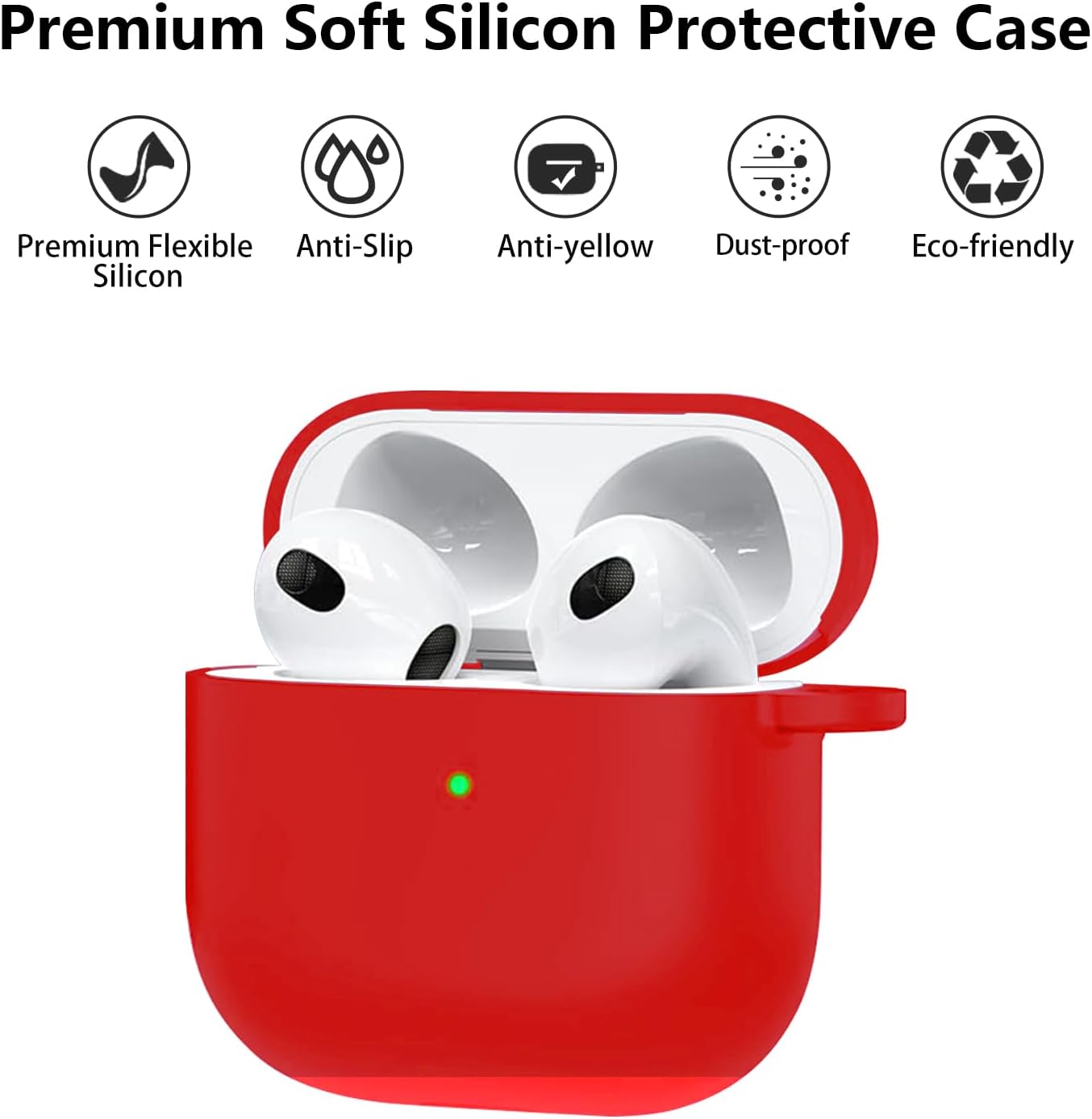 Aircawin for Airpods 4 Case Cover,Shockproof Case for Airpods 4th Generation Case Cover 2024,Premium Silicon Case with Keychain and Cleaing Pen for Airpods 4 Gen, Wireless Earphone Accessories-Blue