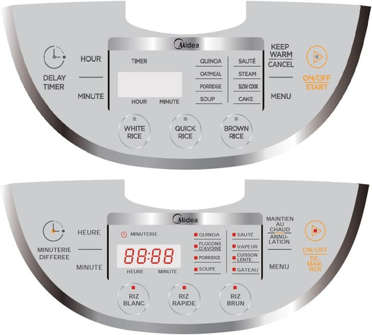 Midea 3L Rice Cooker 6-Cup, Multi-Function Electric Cooker, Non-Stick 5-Layer Inner Pot 2.00mm, 11 Cooking Programs, Quick Rice, Slow Cook, Steamer, Food Warmer, Small Rice Cooker for Family, Compact for Countertop, ETL Certified, White, CRD30LB3APW