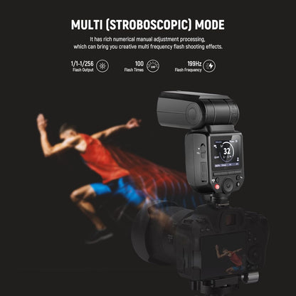 NEEWER Z880-C 2.4G 76Ws TTL Camera Flash Speedlite Compatible with Canon, Upgraded UI, Adjustable Modeling Lamp, TTL/M Quick Switch TCM Key, 1/8000s HSS 7.4V/2600mAh Battery 480 Full Power Flash