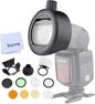 Godox S-R1 Adapter with AK-R1 Round Head Accessories Compatible for Yongnuo Canon Nikon Sony Camera Flash Speedlight and Godox TT685 V860II V350 TT600 TT350 V850II