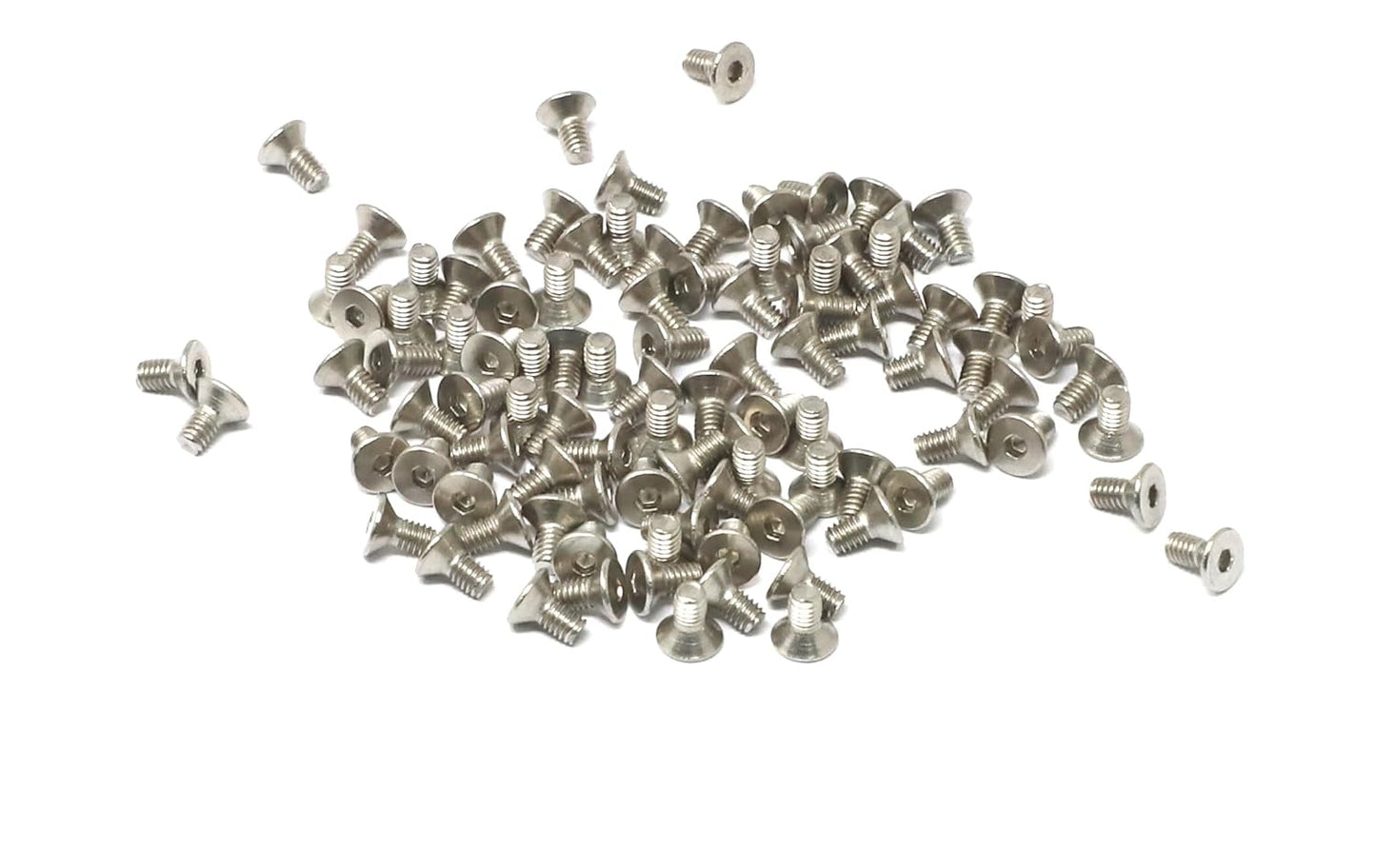 iexcell 5 Pcs M8 x 80mm Thread Pitch 1.25 mm Stainless Steel 304 Hex Socket Flat Head Cap Screws Bolts Kit
