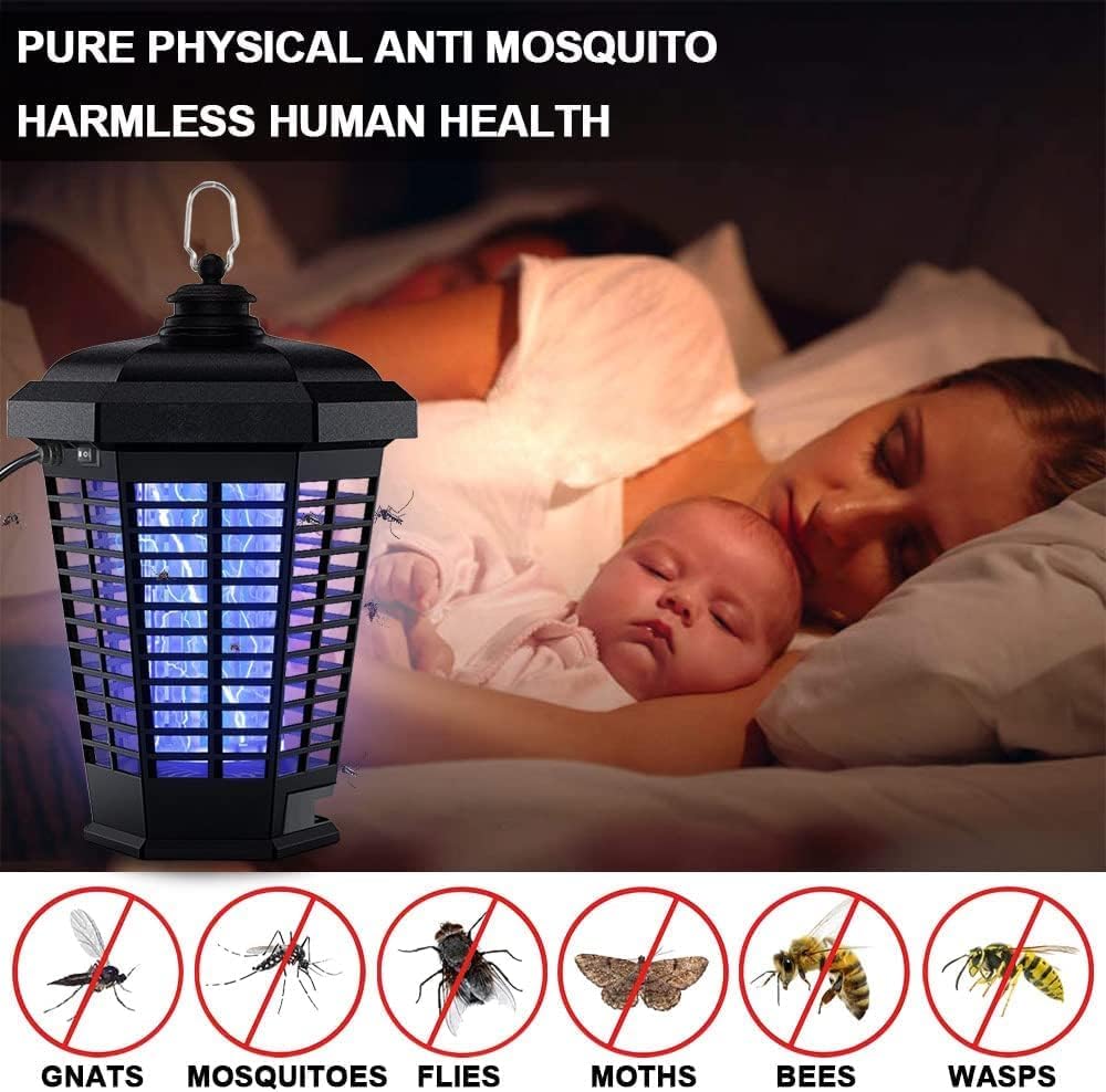 Electric Bug Zapper, 18W Mosquito Killer Outdoor IPX4 Waterproof, High Powered 4200V Electric Mosquito Zapper, Fly Trap for Home Garden Patio Office