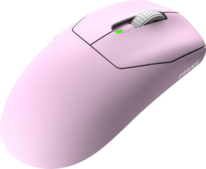 msi Forge GM340 W Violet Gaming Mouse, 12800 DPI, 50M+ Clicks Micro Switch, Optical Sensor, Ergonomic Ambitextrous Hand Design, RGB Light