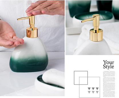 White Bathroom Accessories Set,Modern Countertop Bathroom Decor,Luxury 6 Piece Bathroom Accessory Set,Complete with Soap Dispenser,Toothbrush Holder,Tumbler,Tray