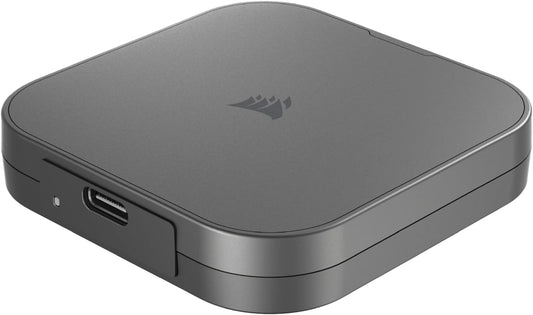 CORSAIR EX400U 4TB USB4 Portable External USB Type-C SSD – USB4, USB 3.2 Gen2 2x2 Connections, Up to 40Gbps, Plug and Play, MagSafe, Includes USB-C to USB-C (USB4) Cable – Windows PC, iOS Mac – Gray