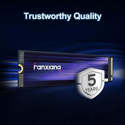 fanxiang M.2 SSD 1TB NVMe 2280 PCIe Gen4 x4 Up to 7300MB/s TLC Internal Gaming SSD, Compatible with PS5, Laptops, Aluminum Graphite Heatsink(S880)