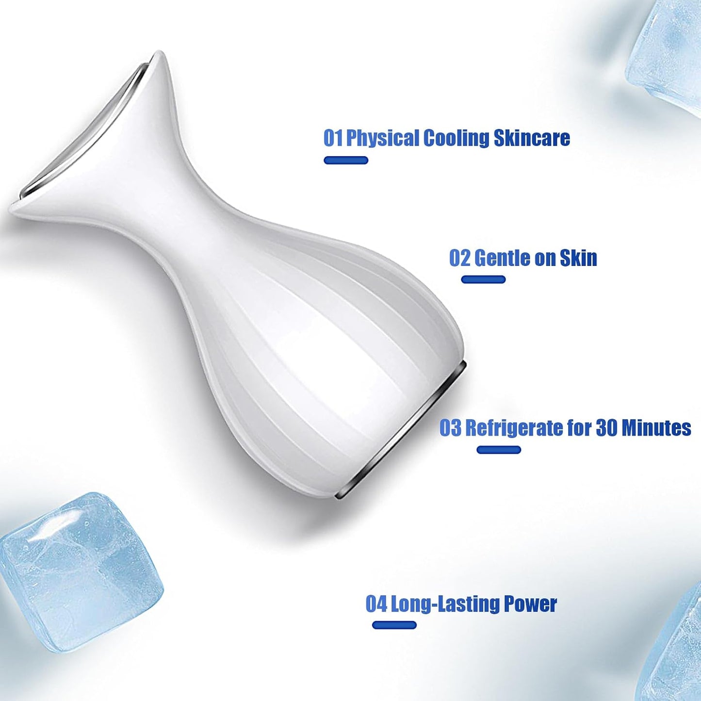 AOYEBO Double-Head Ice Roller for Face, Recharge-Free Cold Massage Tool