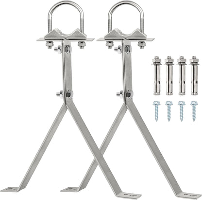 XRDS-RF 16 Inch Heavy-Duty Wall Mount Stand Off Mast for TV Antenna - Windproof Mounting Bracket (2-Leg + 2-Leg)