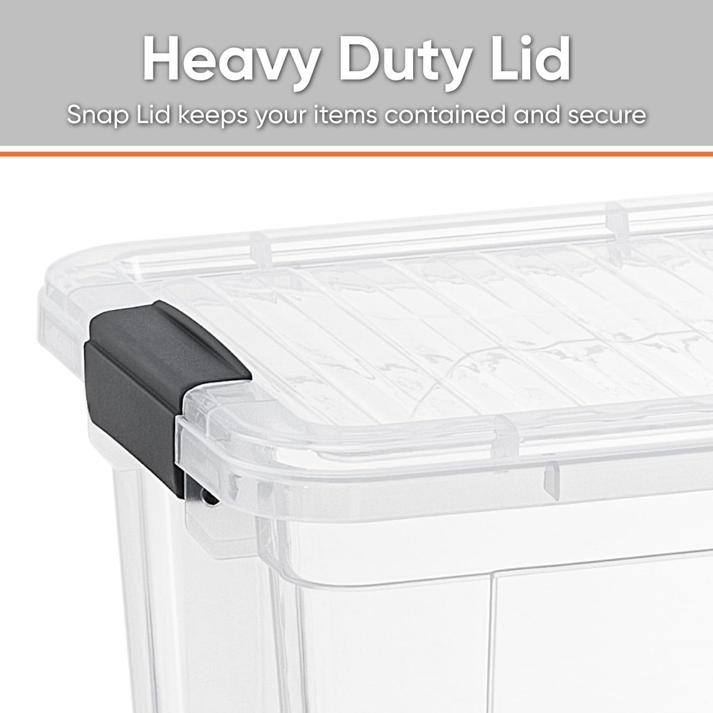Superio Storage Bins with Lids- 3 Pack, 1.85 Qt Clear Boxes for Organizing, Stackable Plastic Containers- BPA Free, Non-Toxic, Odor Free, Organizer for Home, Office, Dorm