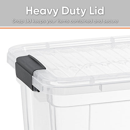 Superio Storage Bins with Lids- 3 Pack, 1.85 Qt Clear Boxes for Organizing, Stackable Plastic Containers- BPA Free, Non-Toxic, Odor Free, Organizer for Home, Office, Dorm