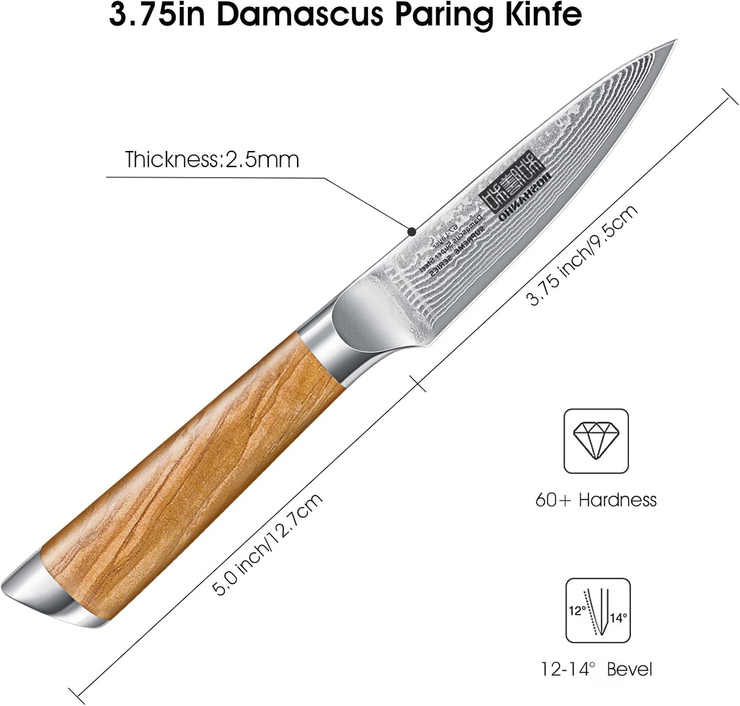 HOSHANHO Damascus Fillet Knife 7 Inch, Professional VG-10 Super Steel Boning Knife, Ultra Sharp Fish Knife with Ergonomic Handle