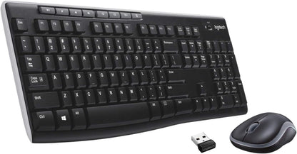 Logitech MK270 Wireless Keyboard and Mouse Combo for Windows, 2.4 GHz Wireless, Compact Mouse, 8 Multimedia and Shortcut Keys, 2-Year Battery Life, for PC, Laptop - Rose