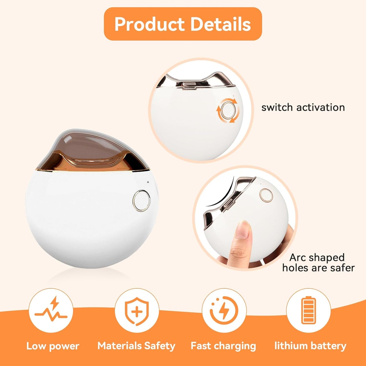 Electric Nail Clipper, Anti Splatter Rechargeable Automatic Nail Clipper Fingernail Clipper Nail Scissors Gift Fingernail Trimmer Fingernail Cutter for Children Seniors Adults
