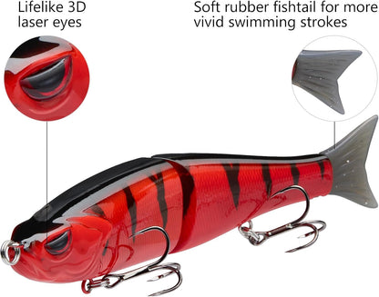Bassdash SwimShad Glide Baits Jointed Swimbait Bass Pike Salmon Trout Muskie Fishing Lure
