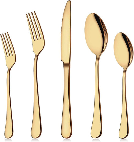 Purilite Select 20-Piece Gold Flatware Set