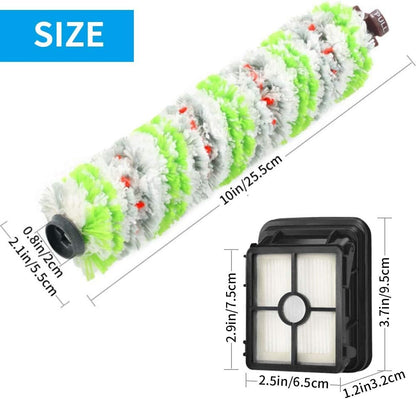 1868 Brush Roll and 1866 Vacuum Filter Replacement Kit Compatible with Bissell CrossWave, Replaces Part # 1608683, 160-8683, 1608684