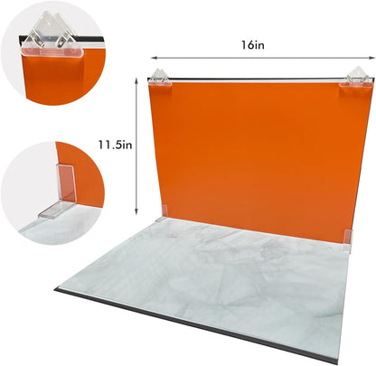 8PCS/16Patterns Photo Backdrop Kit,16.5 x 11.5 Double-Sided Photography Small Product Background Paper W/Light Reflector Cardboard,Tabletop Boards for Jewelry Food Cosmetics