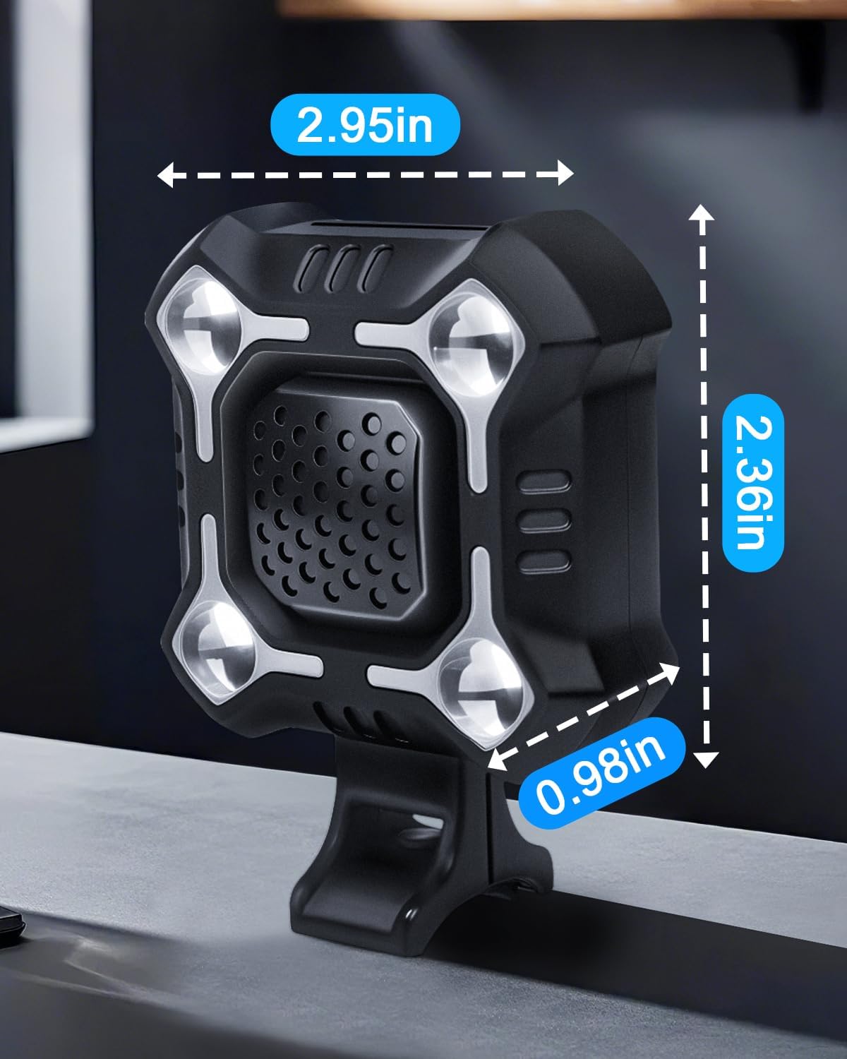 EQIIO 140dB Electric Bike Horn with Headlight, 2 in 1 Bicycle Horn 6 Sound Modes USB-C Rechargeable, Bike Bell with Large Range Floodlight Bike Horn for Adults Kids Bike Scooter Ebike, IPX6 Waterproof