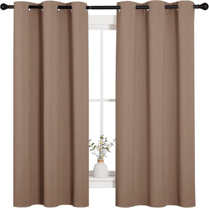 NICETOWN Blackout Curtains 2 Panels for Bedroom- Thermal Insulated Grommet Blackout Curtains 63 Inches Long for Living Room/Kitchen Rideaux occultants (2 Panels, W42 x L63 -Inch,Grey)