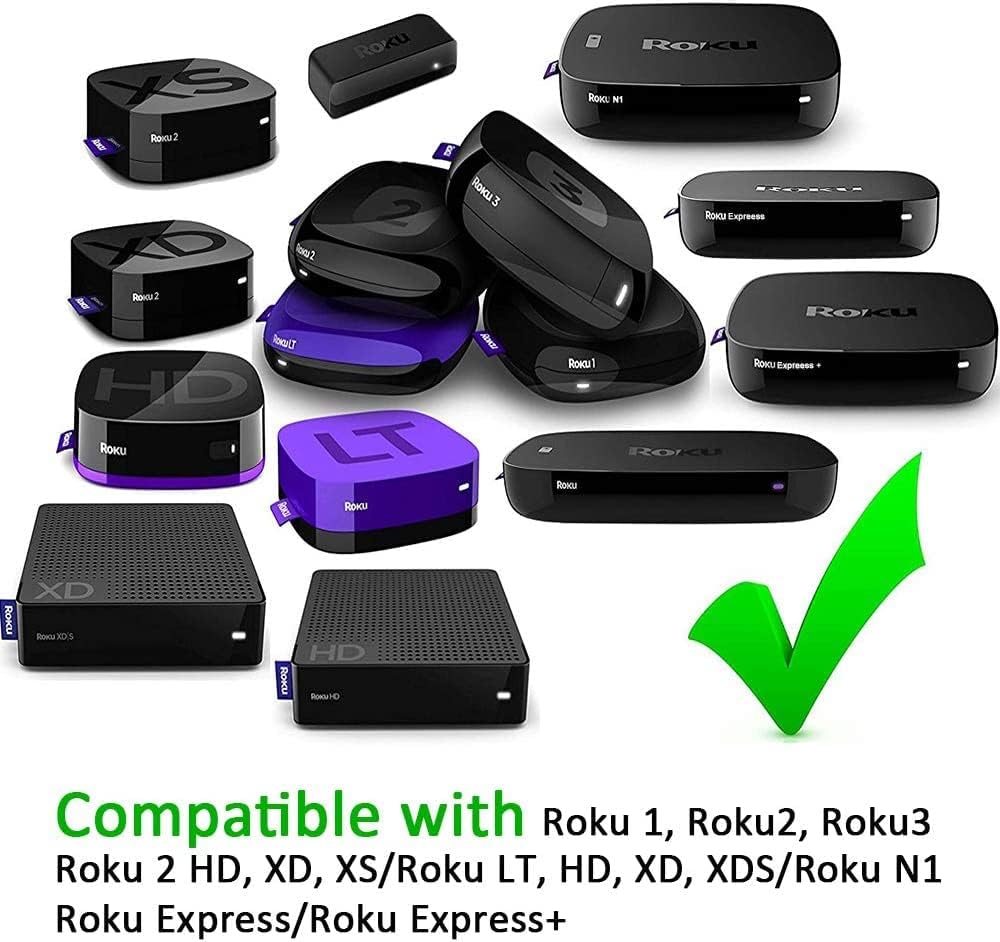 Gvirtue Replacement Lost Remote Control Compatible with Roku 1 Roku 2 Roku 3 Roku 4 (HD LT XS XD) Roku Express Roku Premiere Roku Ultra